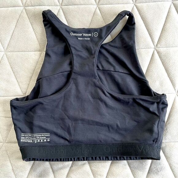 Outdoor Voices TechSweat Crop Top Move Free Crop Top Size Small Black - Picture 7 of 11